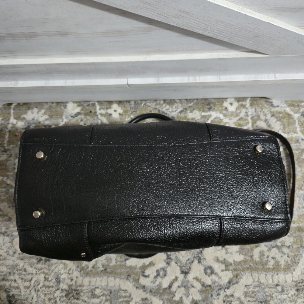 Coach Black Leather Mercer Satchel - Picture 5 of 6
